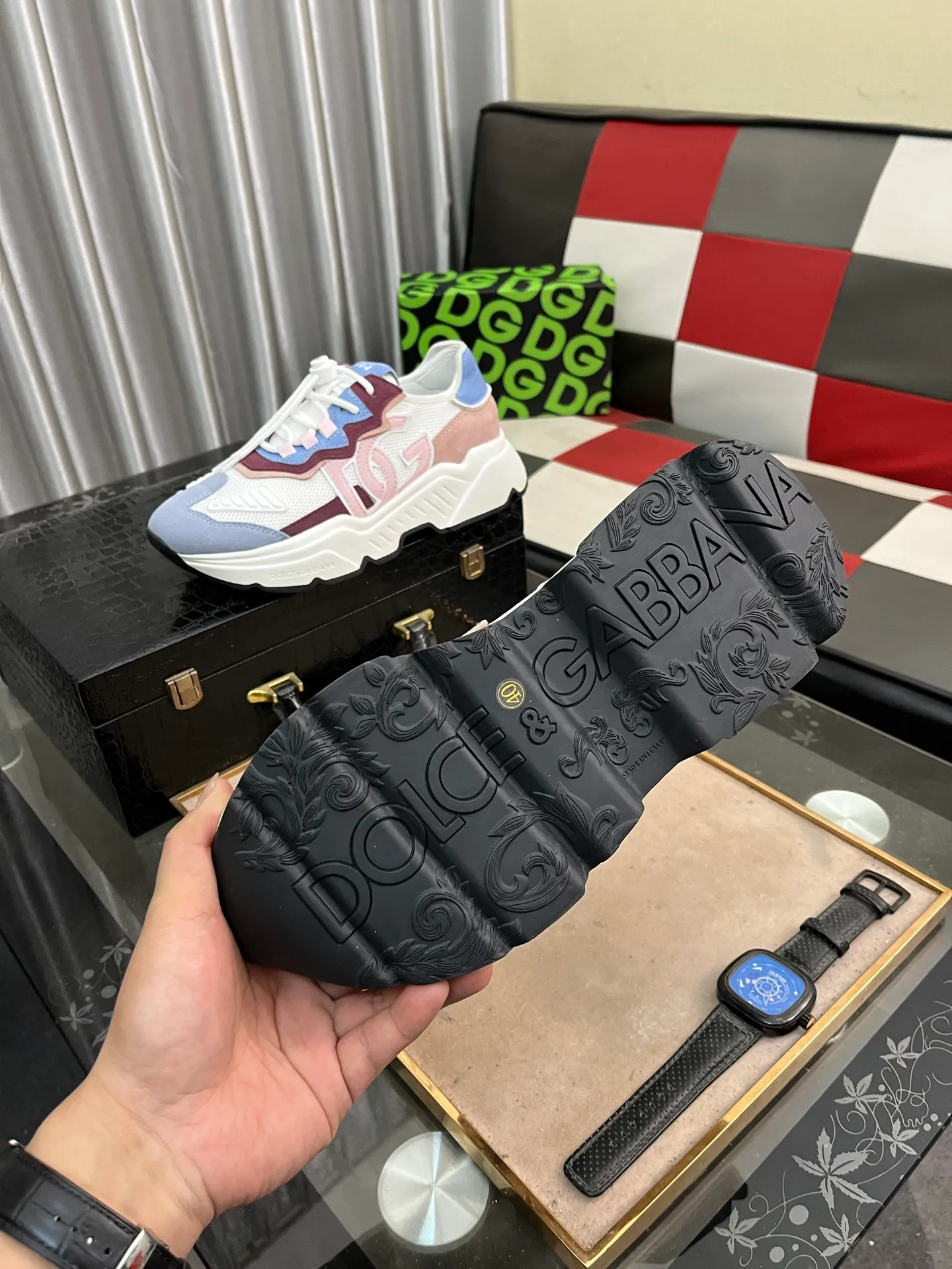 Men's shoes 💰480⌚️⌚️[DG] The latest official high-top casual, men's shoes original quality imported first-layer cowhide stitching ➕Yangli [Proud] In terms of materials and workmanship, it beats all versions on the market 💕The highest quality shipments. Real photos, imported fabrics highlight the unique charm of the brand 😘The shoelaces are also original custom-made 👻Classic lace-up shoes are very comfortable on the feet, size 35-46